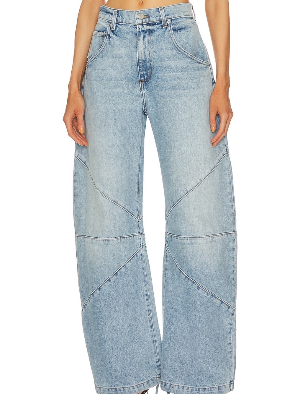 EB Denim Light Blue Wide Leg Panel Jeans
